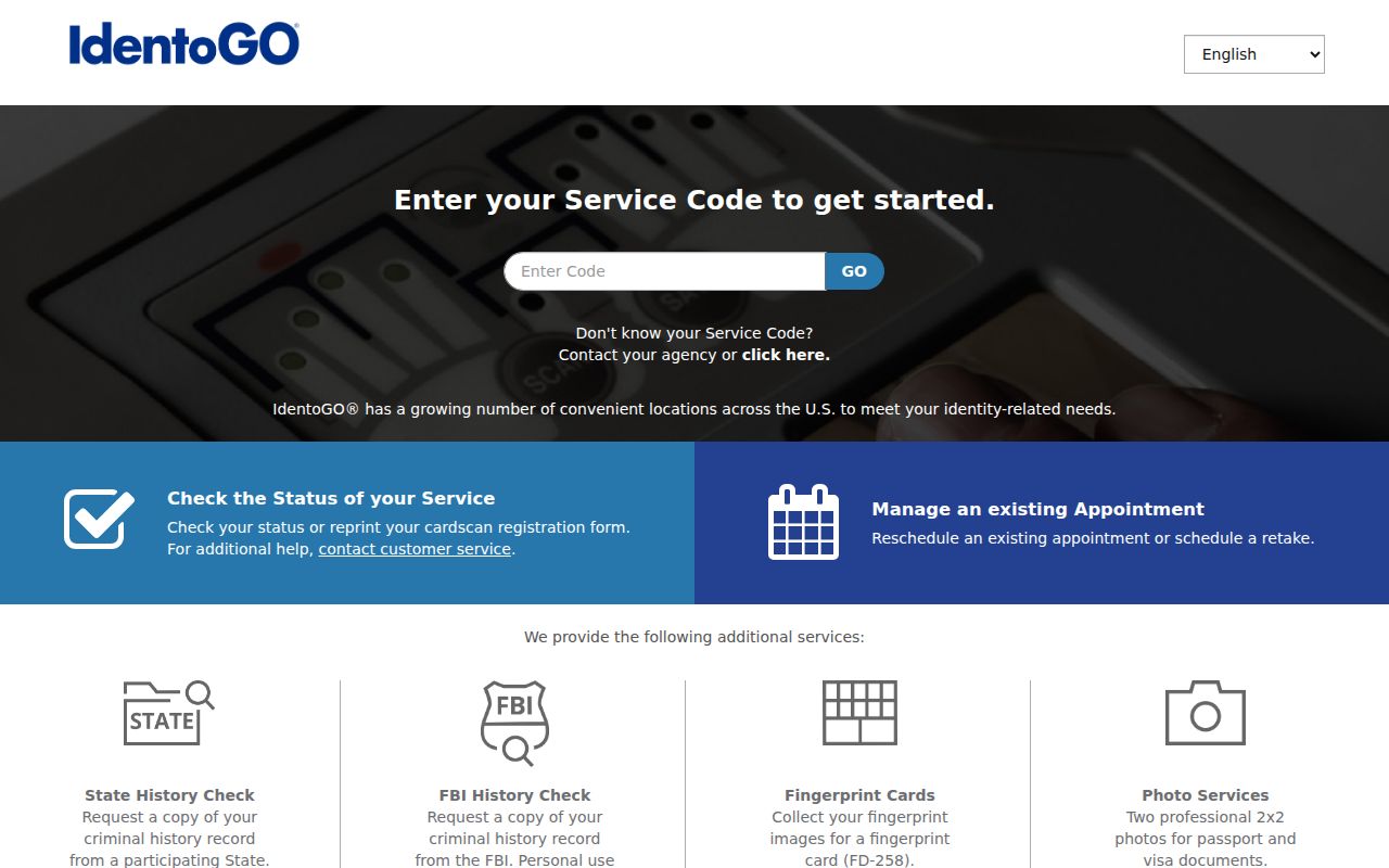 Cheyenne County arrest history IdentoGO enrollment