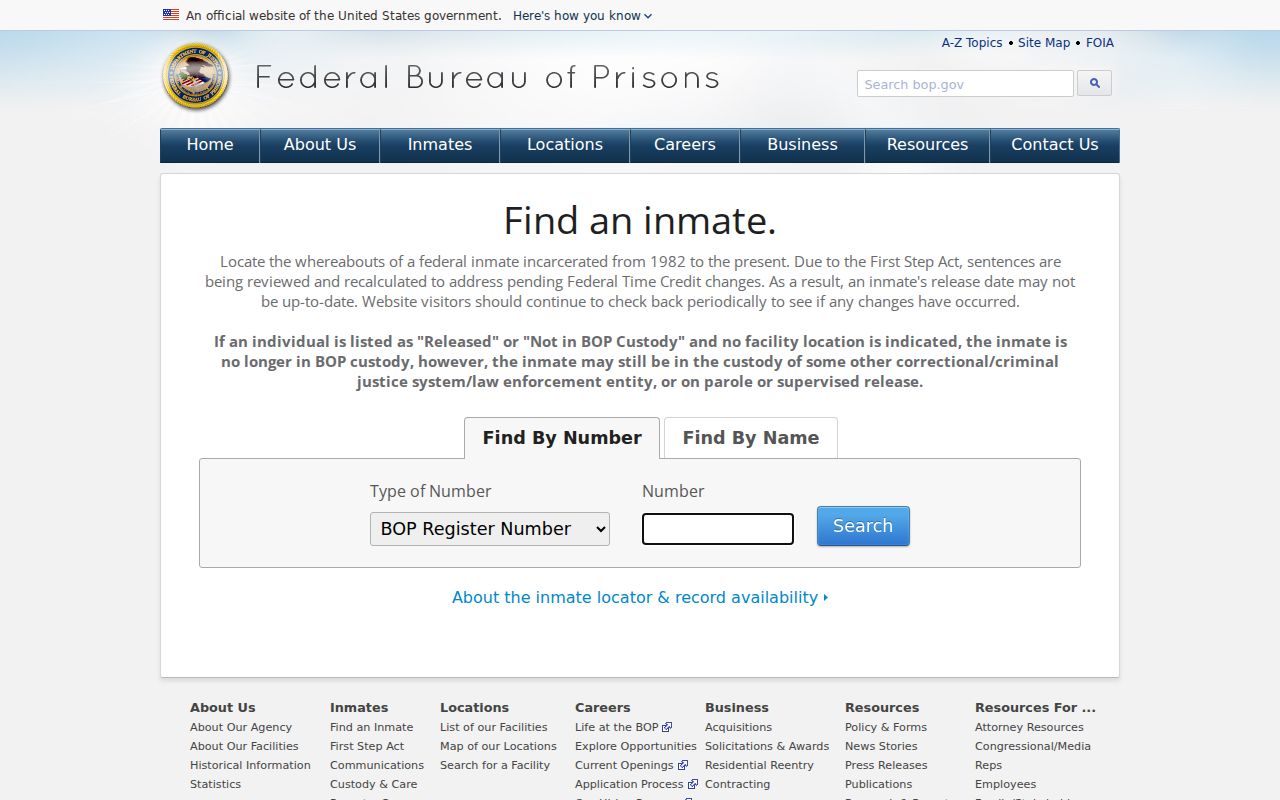 Cheyenne County criminal history federal inmate locator